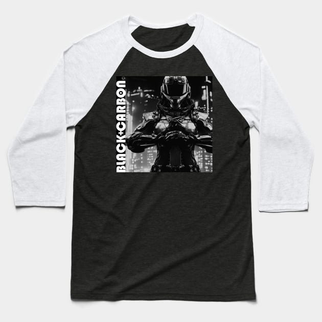 Black Carbon Cyberpunk Assassin 003 Baseball T-Shirt by THE AVENUE BAY